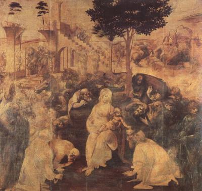 LEONARDO da Vinci Adoration of the Magi (mk08) oil painting picture